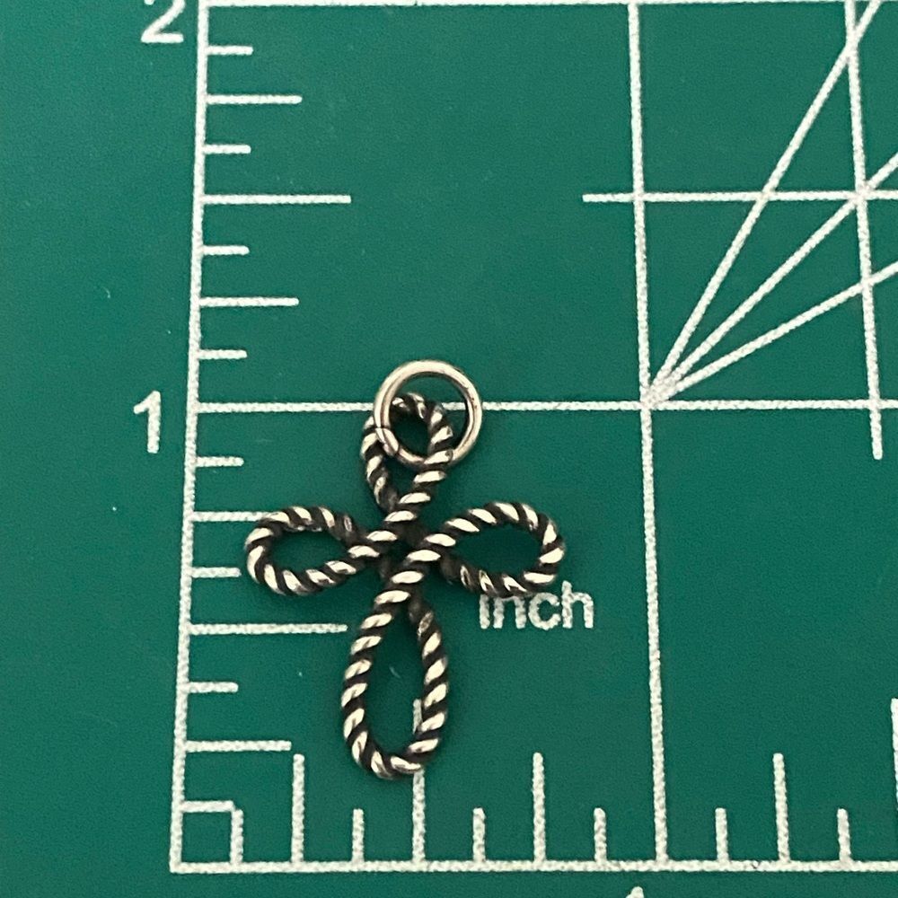 James Avery Retired Rope Cross Pendant - Picture 3 of 3